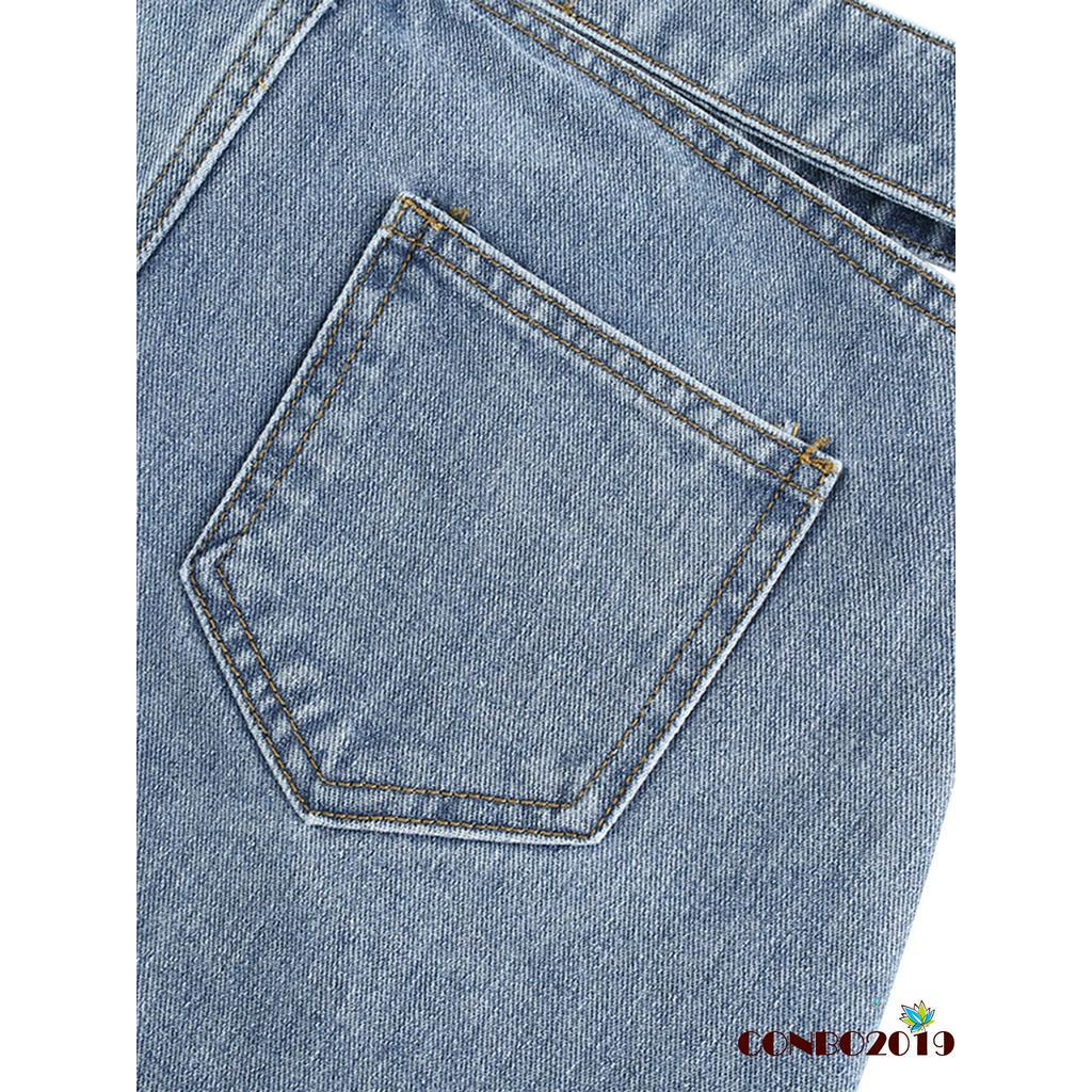 chân váy jean Ngắn Lưng Cao Thời Trang Cho Nữ