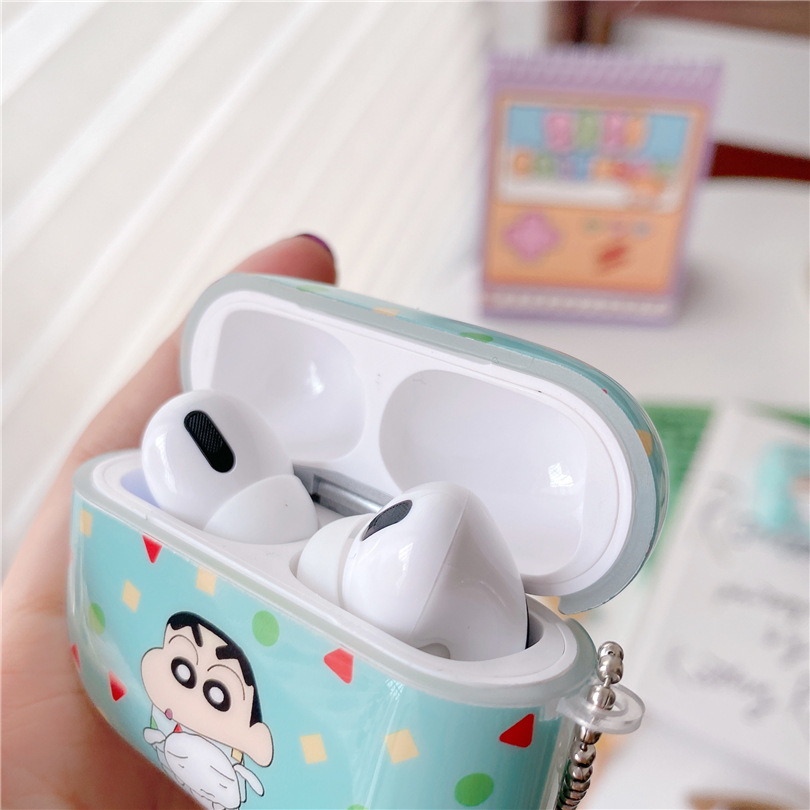 Vỏ bảo vệ hộp sạc họa tiết Shin-Chan cậu bé bút chì cho AirPods 1/2/Pro