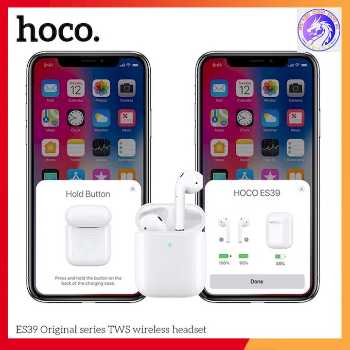 Tai Nghe Bluetooth V5.0 Cảm Ứng Hai Bên Hoco ES39 & Lanex LEP-W12 Có Mic Dock Sạc Không Dây - BH 12 Tháng | BigBuy360 - bigbuy360.vn