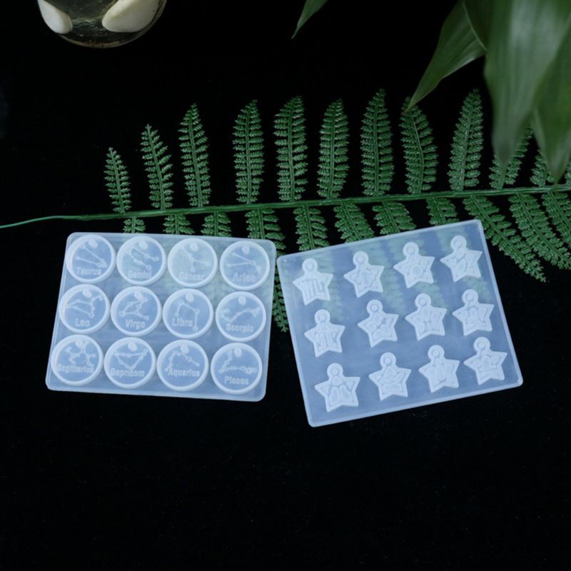 Khuôn Silicone Làm Mặt Dây Chuyền Hình 12 Cung Hoàng Đạo