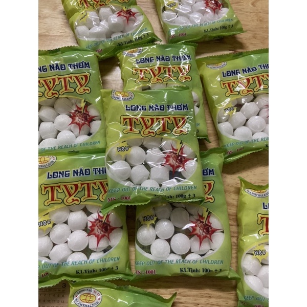 Long não viên màu và trắng gói 100g