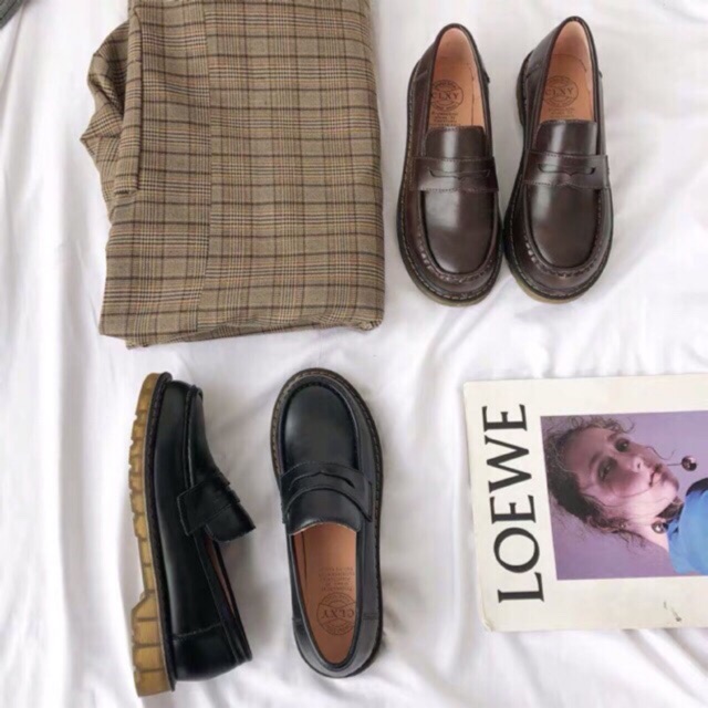 Giày Loafer Da Lì Vintage ( Có ảnh thật )
