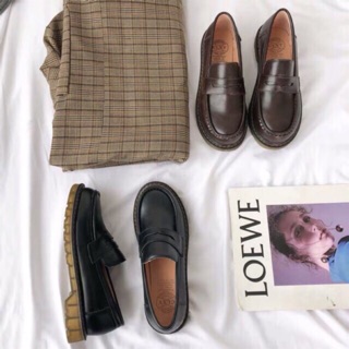 Giày Loafer Da Lì Vintage ( Có ảnh thật )