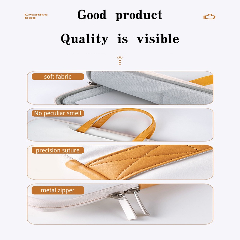 Túi máy tính xách tay 13-17 inch PU Leather Tote Túi chống sốc Ba lô máy tính xách tay