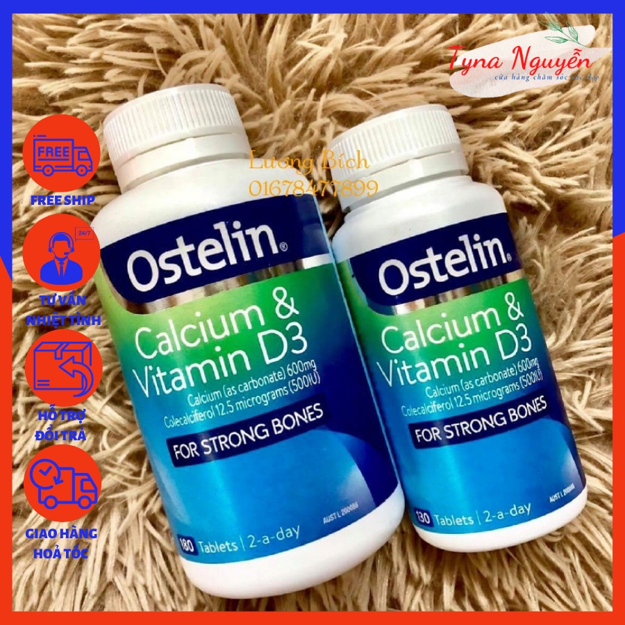 Viên Uống Ostelin Vitamin D & Calcium Bổ Sung canxi Cho Bà Bầu 130 viên Của Úc (canxi)