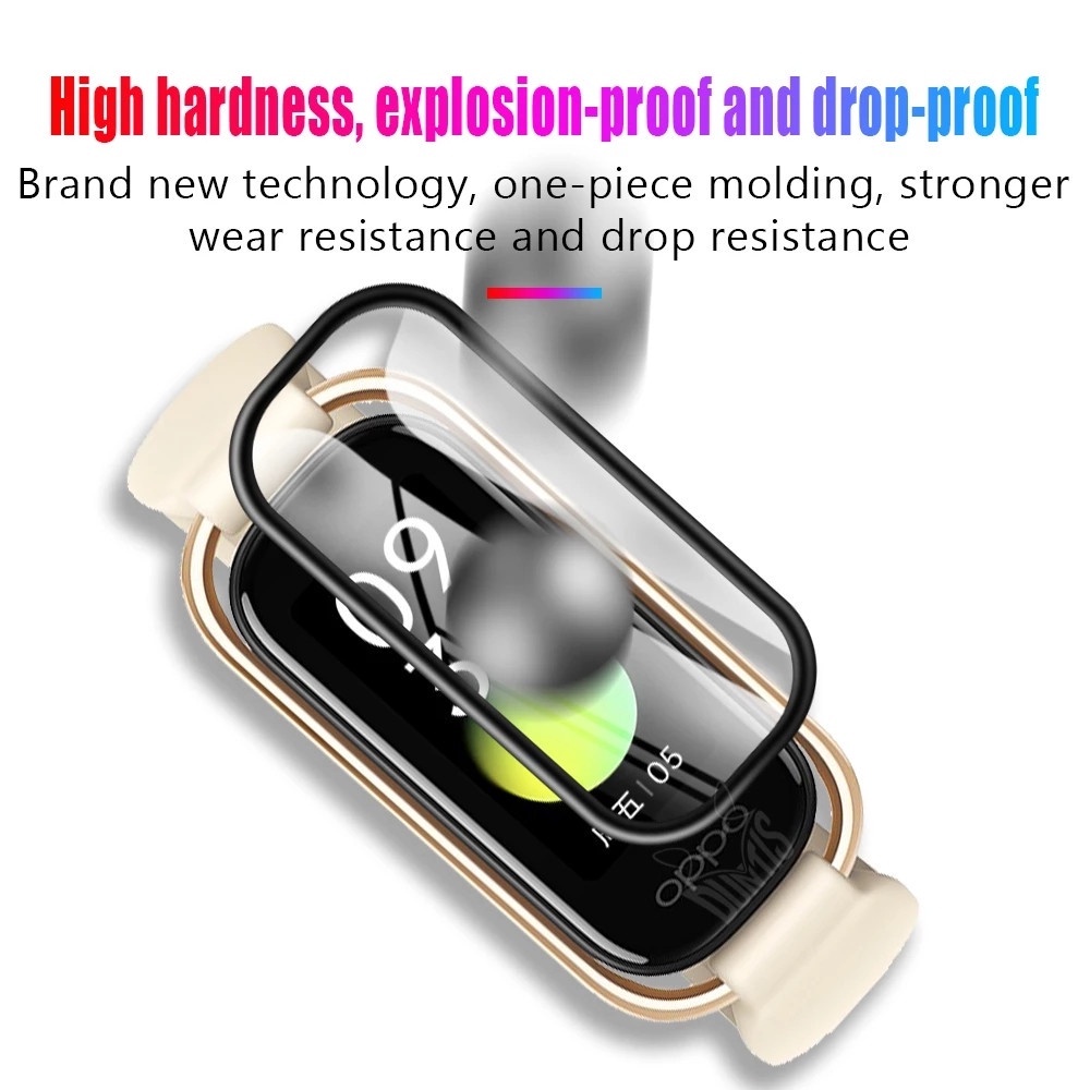 Miếng Dán Cường Lực Cong 3D Bảo Vệ Màn Hình Cho Đồng Hồ Thông Minh OPPO Band Kính