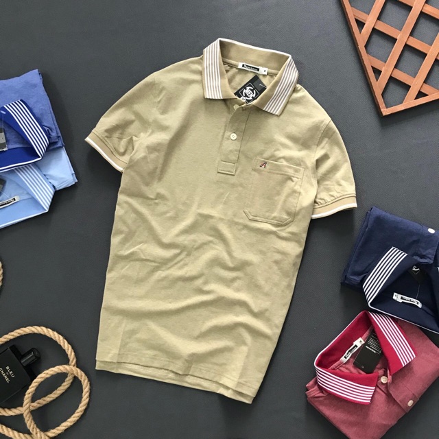 Áo Thun Nam Có Cổ & Túi Cao Cấp Chất Thun Cotton Xịn A79+ | BigBuy360 - bigbuy360.vn