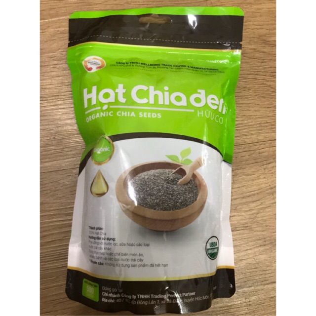 Hạt Chia Đen Hữu Cơ 500gr