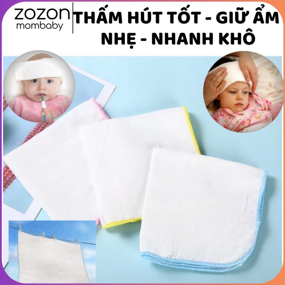 Khăn sữa xô cho bé, Set 10 khăn mặt vải xô 2-3-4 lớp cho trẻ sơ sinh, lau sữa trớ mũi dãi, lau mặt, vệ sinh người cho bé