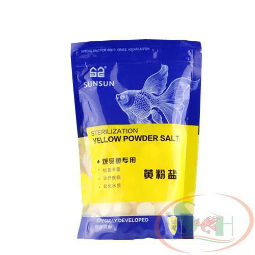 Viên nén muối khoáng Sunsun Sterilization Salt túi 500 gram xử lý bệnh dưỡng cá tép