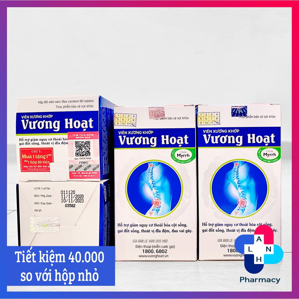 Viên xương khớp VƯƠNG HOẠT lọ 80 viên