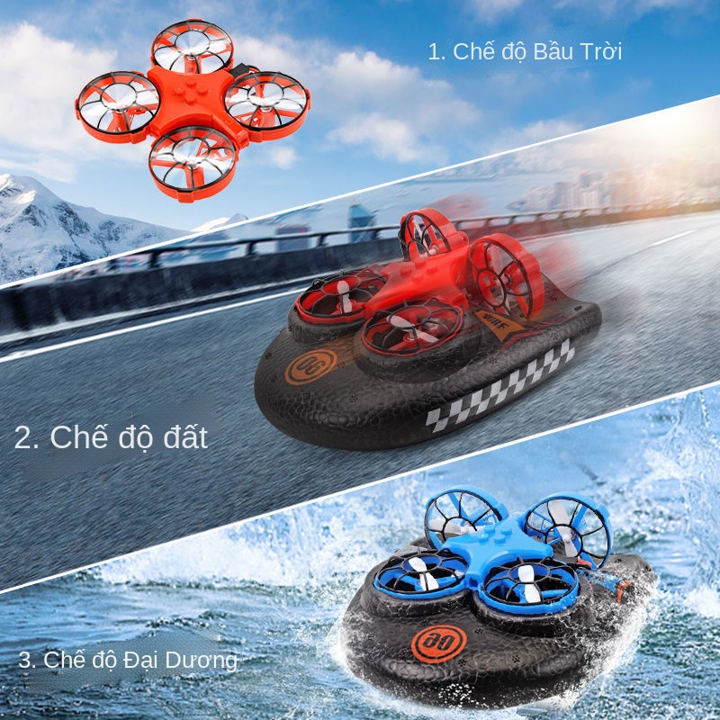 ▥Máy bay điều khiển từ xa của trẻ em UAV nước, đất và không khí ba trong một học sinh tiểu học máy bay trực thăng nhỏ đồ