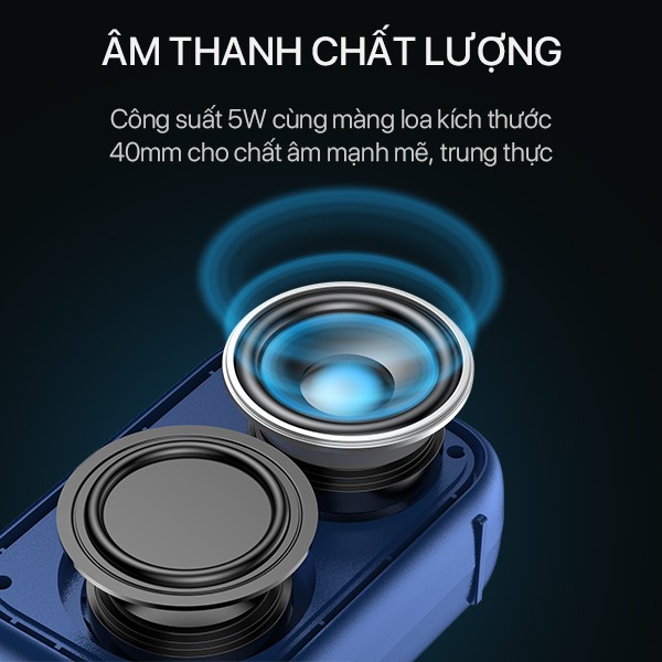 Loa Bluetooth Mini ACOME A1 Công Suất 5W Hỗ Trợ TWS Ghép Đôi 2 Loa Âm Thanh Vòm Âm Bass Hỗ Trợ Thẻ Nhớ SD Và USB