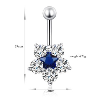 Khuyên rốn đính đá lấp lánh thời trang