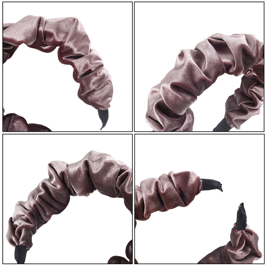 Băng đô nhung màu trơn phong cách retro Hàn Quốc xinh xắn