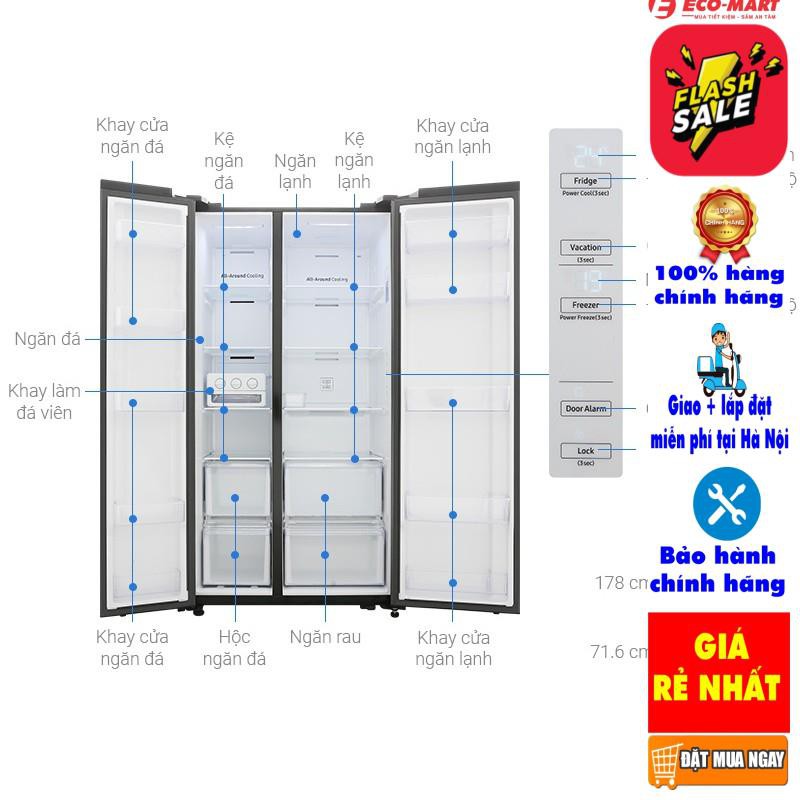 RS62R5001B4/SV Tủ lạnh Samsung Inverter 647 lít RS62R5001B4/SVMiễn phí giao+Lắp đặt tại Hà Nội-đi tỉnh liên hệ shop