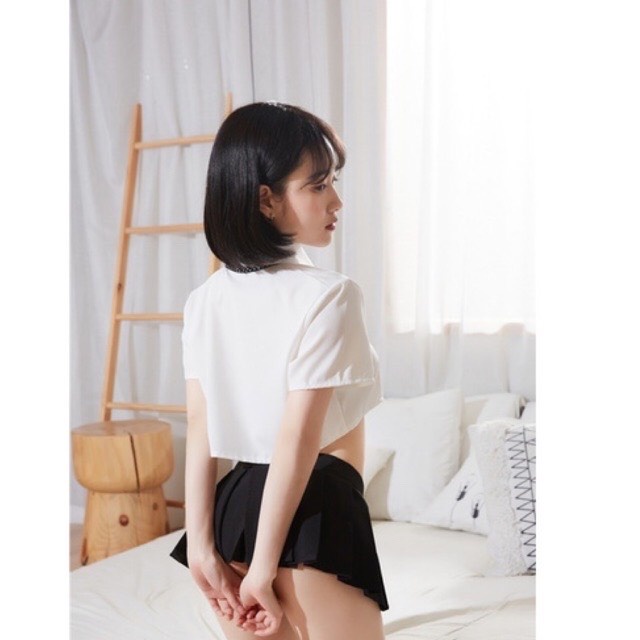 HOT!bộ nữ sinh Cosplay gồm chân váy áo sơ mi và nơ cá tính cs02 | BigBuy360 - bigbuy360.vn