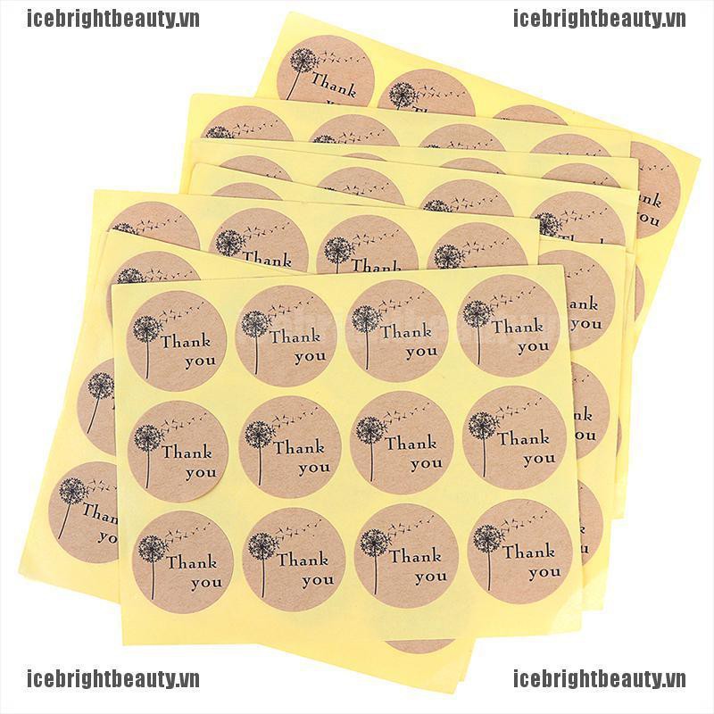 Set 120 sticker Niêm Phong Bao Bì In Chữ thank you
