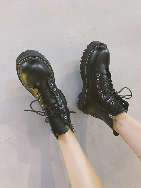 [Mã FASHIONGREEN15 giảm tới 30K đơn 99K] [Sẵn 36/37/38/39]Giày da cao cổ phong cách Korea | BigBuy360 - bigbuy360.vn