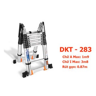 [CÔNG NGHỆ NHẬT] Thang rút đôi chữ A DAKITA DKT-283 [Chữ A: 1.9m Duỗi 3.8m]