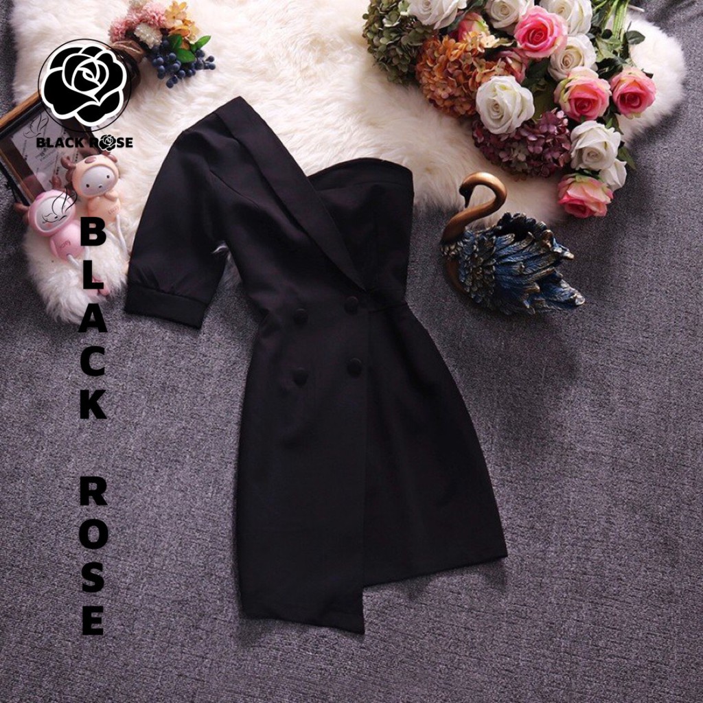 Váy Đầm Vest Nữ Hàn Quốc Đẹp Cá Tính BLACK ROSE Đầm Vest Vét Nữ Dự Tiệc Cao Cấp - TẤM BOUTIQUE | BigBuy360 - bigbuy360.vn