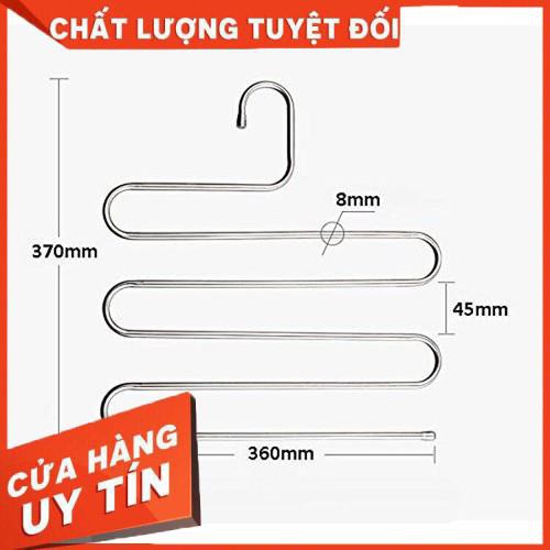 [XẢ KHO+FREE SHIP]  Móc treo quần áo 5 tầng inox