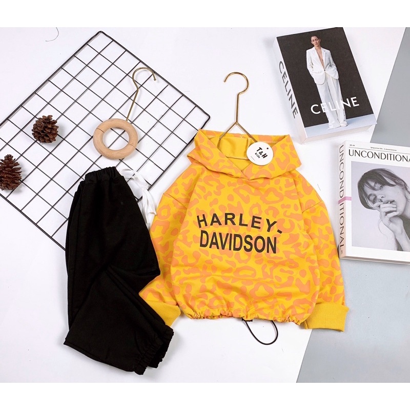 Bộ thun dài tay bé gái