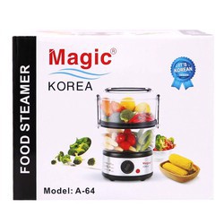 Nồi Hấp Thực Phẩm Đa Năng Magic Korea  A64 5 Lít Công Suất 500W  hấp thịt, rau, củ quả, cá,trứng....Bảo Hành 12 tháng