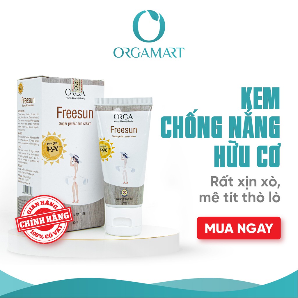 Kem Chống Nắng Le'Orga - Freesun Chống Trôi, Xịt Dưỡng Trắng Da