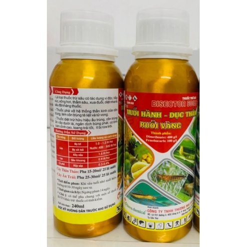 MUỖI HANH - ĐỤC THÂN - RUỒI VÀNG 500EC 240ml