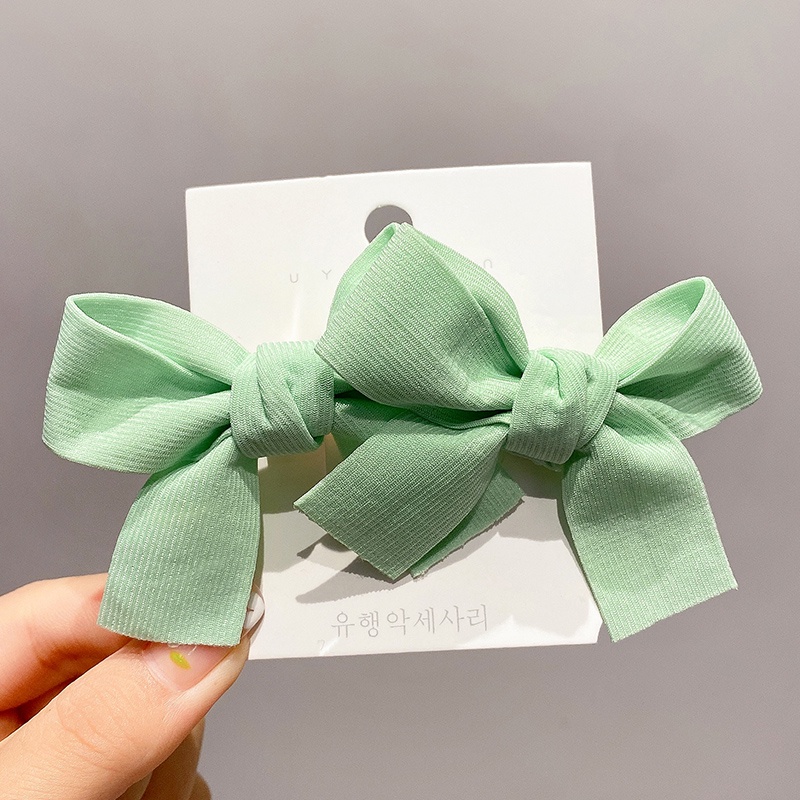 Kẹp Tóc Nơ Màu Kẹo Dễ Thương Dành Cho Bé Gái