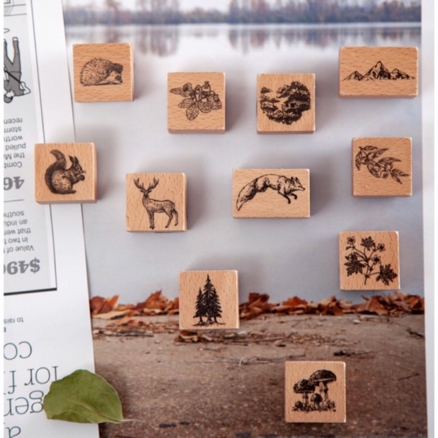 Con dấu gỗ con vật Nature Wooden Stamp SP007