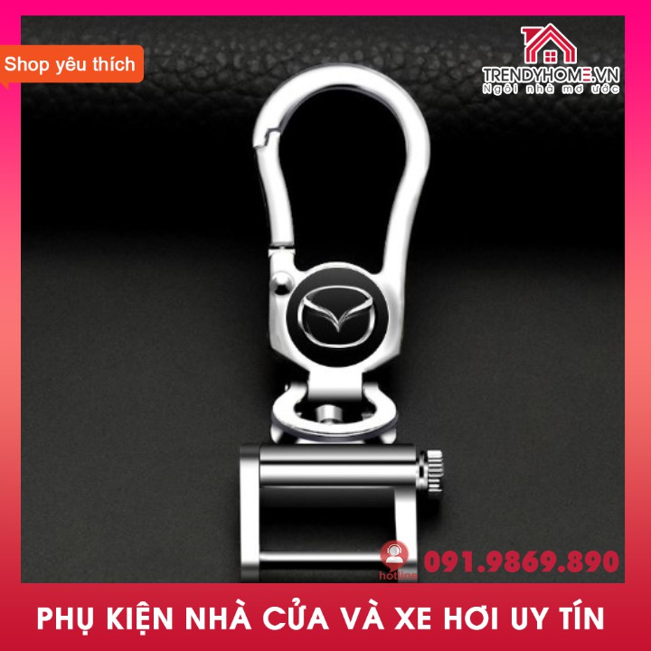 Móc Chìa Khóa ô tô Mazda 📣 ✌   Logo xe hơi móc chìa khóa tiện dụng xoay 360 độ