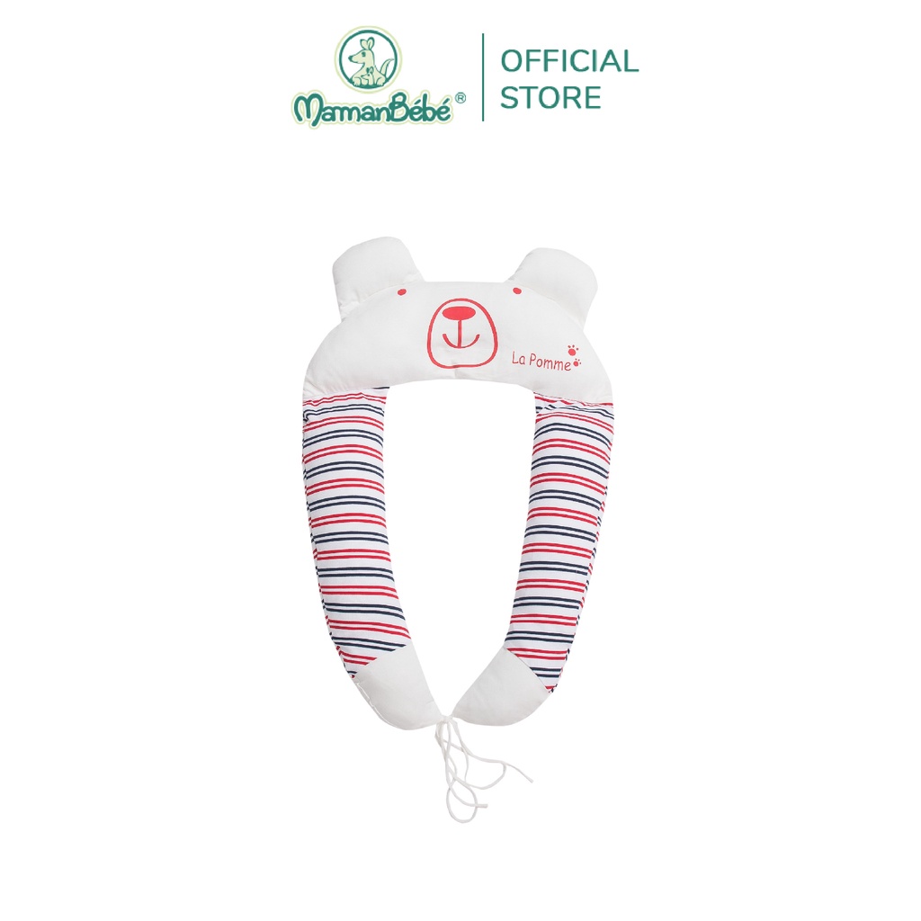 Gối chữ U đa năng La Pomme Baby Bear - Kẻ xanh/Kẻ tím than/Kẻ đỏ