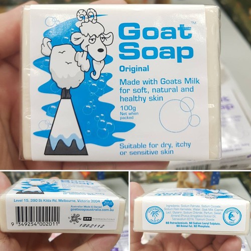 Xà Phòng Sữa Dê An Toàn Cho Trẻ Sơ Sinh Và Người Lớn Có Làn Da Nhạy Cảm Goat Soap của ÚC 100g