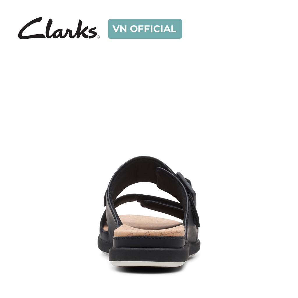 Dép xăng đan chất liệu tổng hợp nữ CLARKS Step June Sun màu Đen