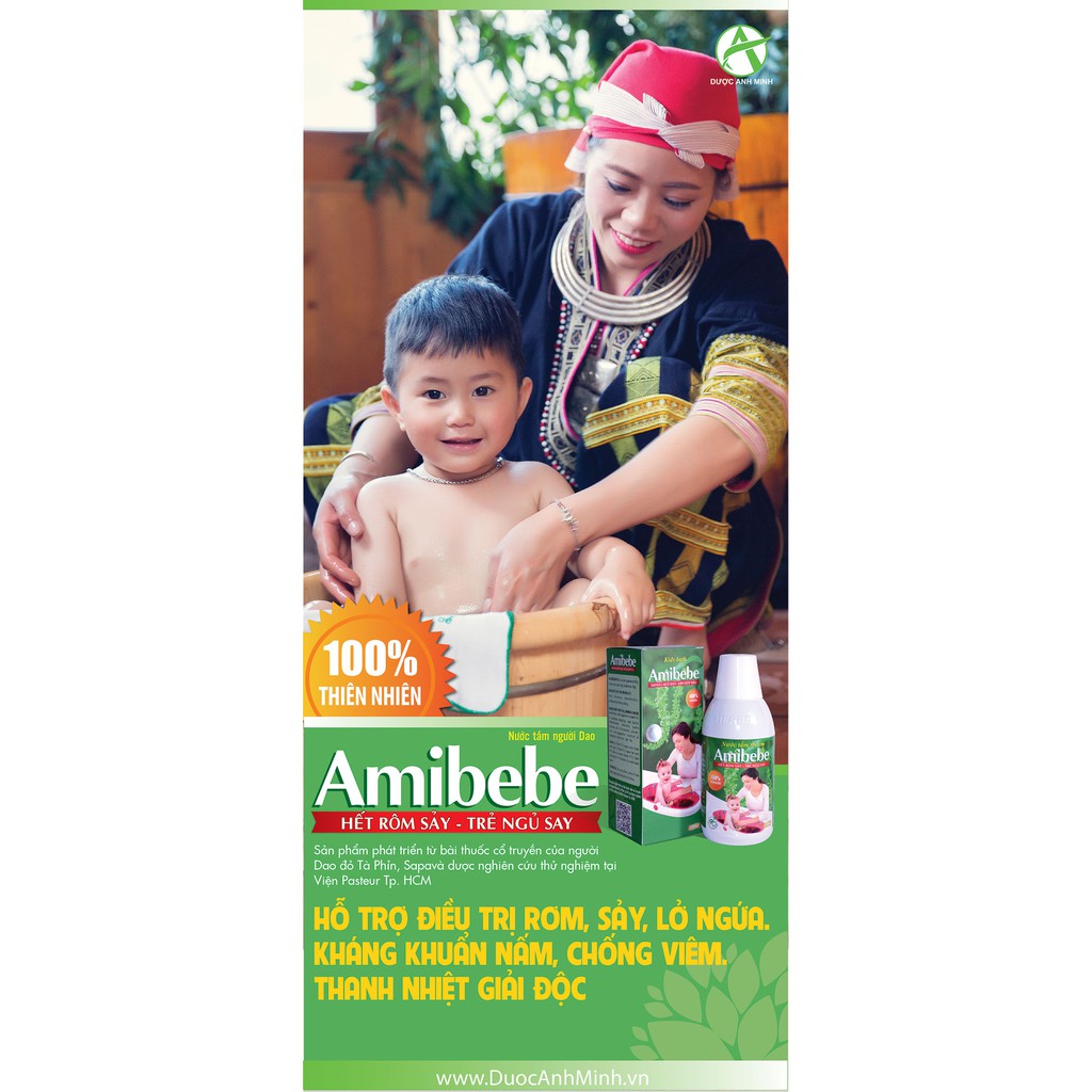 Amibebe - Nước tắm thảo dược cho trẻ sơ sinh và trẻ nhỏ.