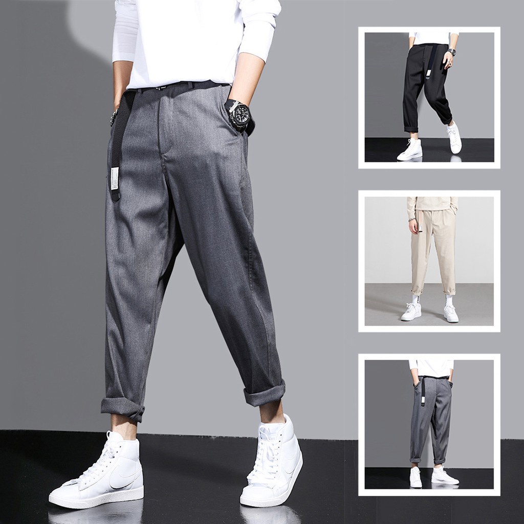 ✐✳❒Quần Baggy Nam Kiểu Tây Âu Chinos Trơn Đơn Giản Mặc Xắn Gấu ZENKODLMEN JOGGER 9000066C