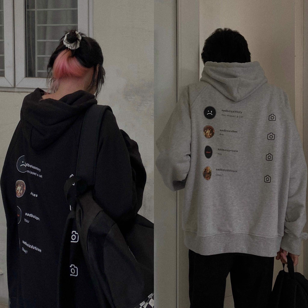 Áo Hoodie SADBOIZ Sadtagram ❄️Tặng túi tote chính hãng 0d  hàng có sẵn