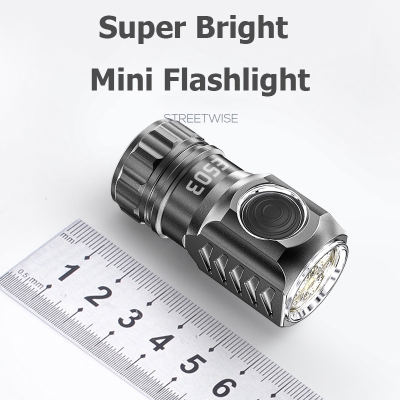 Smilingshark ES03 Đèn pin siêu sáng chống thấm nước sạc lại được cho cắm trại chạy bộ hoạt động ngoài trời chiến thuật