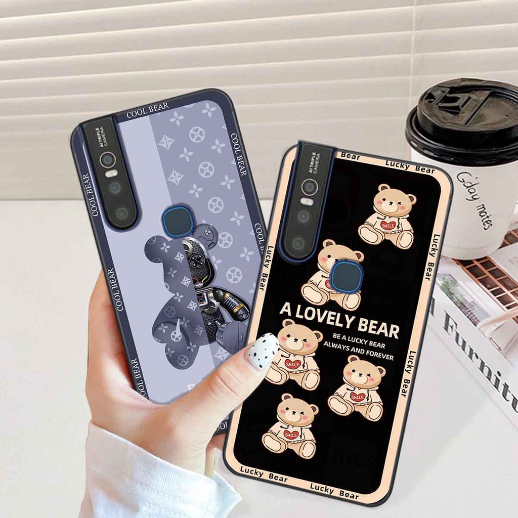 Ốp Vivo V15 / V15 Pro bear brick, gấu đáng yêu, dễ thương
