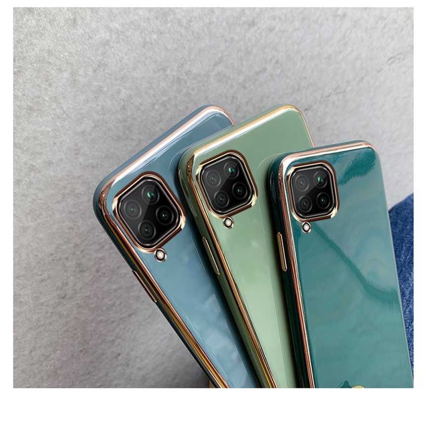 Ốp Điện Thoại Silicon Dẻo Mạ Màu Xanh Lá Ngọc 6d Cho Iphone 12 Pro Max Se 2020 11 Pro Max Xs Max Xr Xs X 5 6 7 8 5s 6s Plus