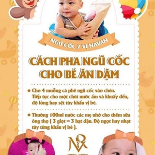 Giải pháp cho bé ăn dặm, biếng ăn- Bột ngũ cốc Navan 7 vị thiên nhiên
