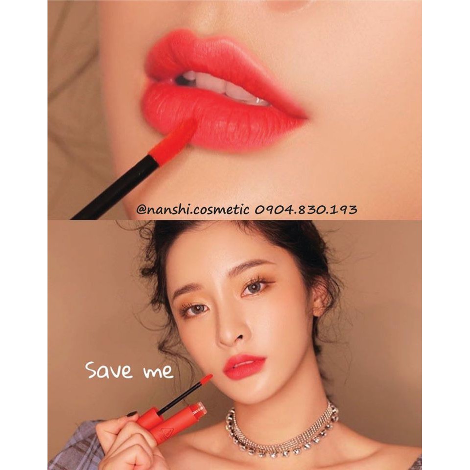 Son 3CE Kem Velvet Lip Tint Màu Save Me