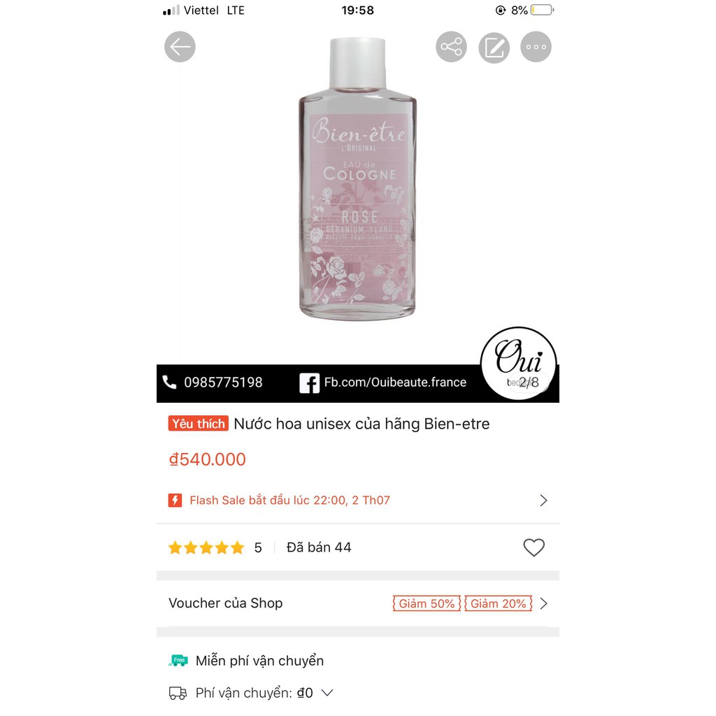 Nước hoa Bien-être unisex nội địa Pháp hương hoa cỏ 250ml | BigBuy360 - bigbuy360.vn