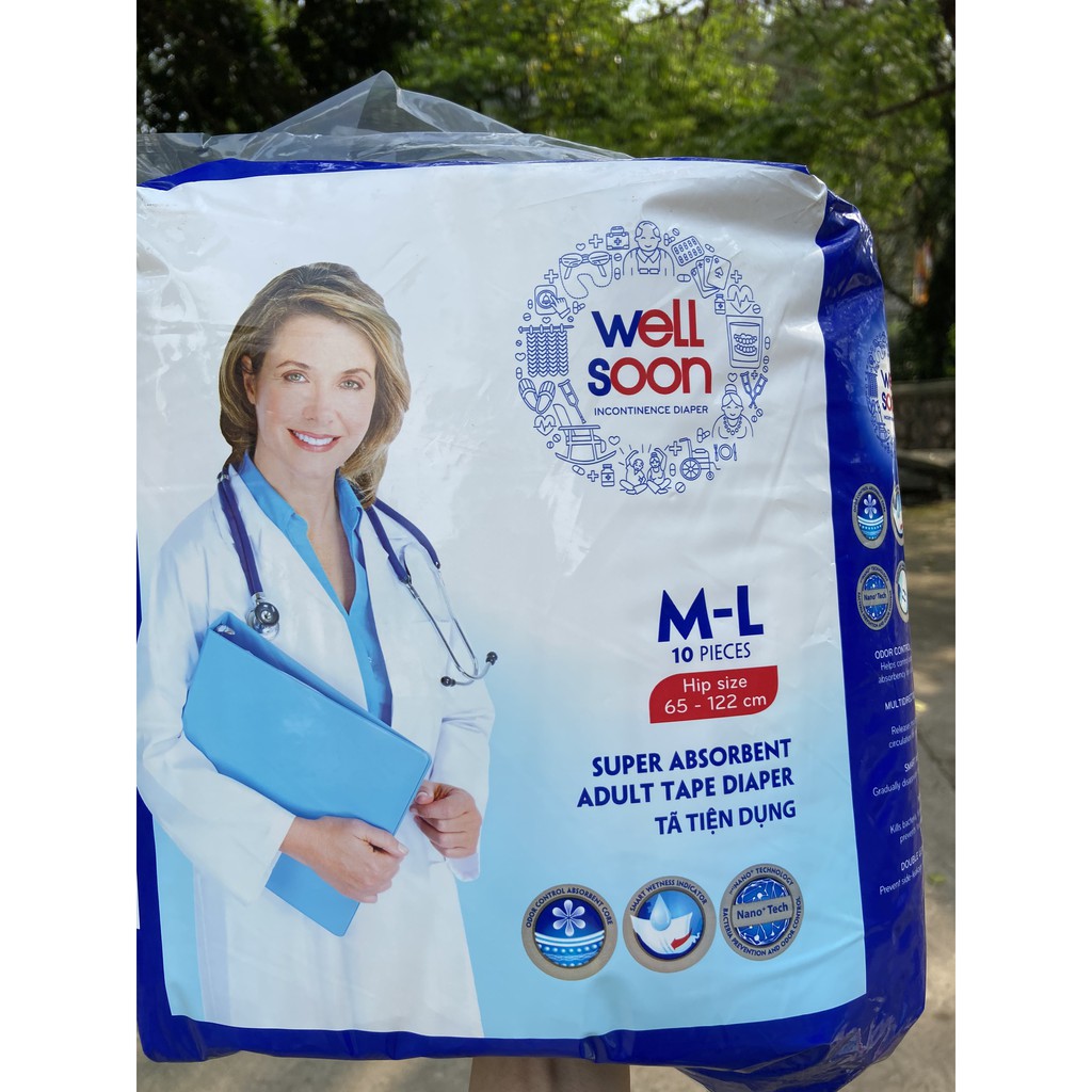 TÃ DÁN NGƯỜI GIÀ WELL SOON ML10, XL10