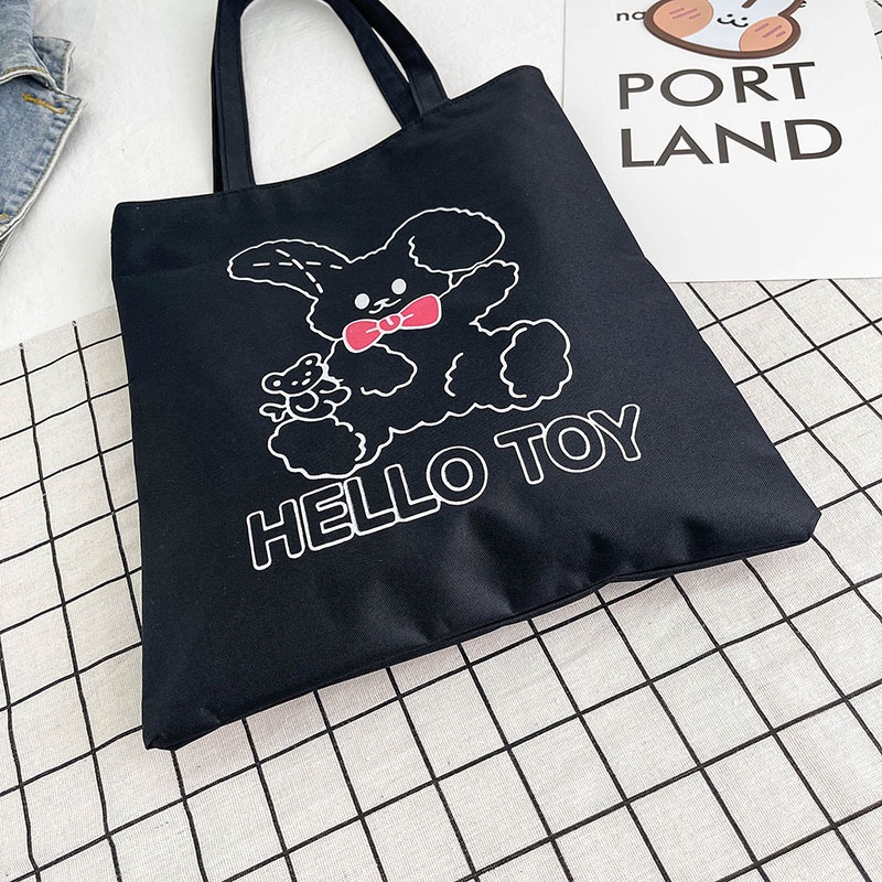 Túi Xách Canvas Cỡ Lớn In Họa Tiết Hoạt Hình Nhật Bản Thời Trang Cho Nữ