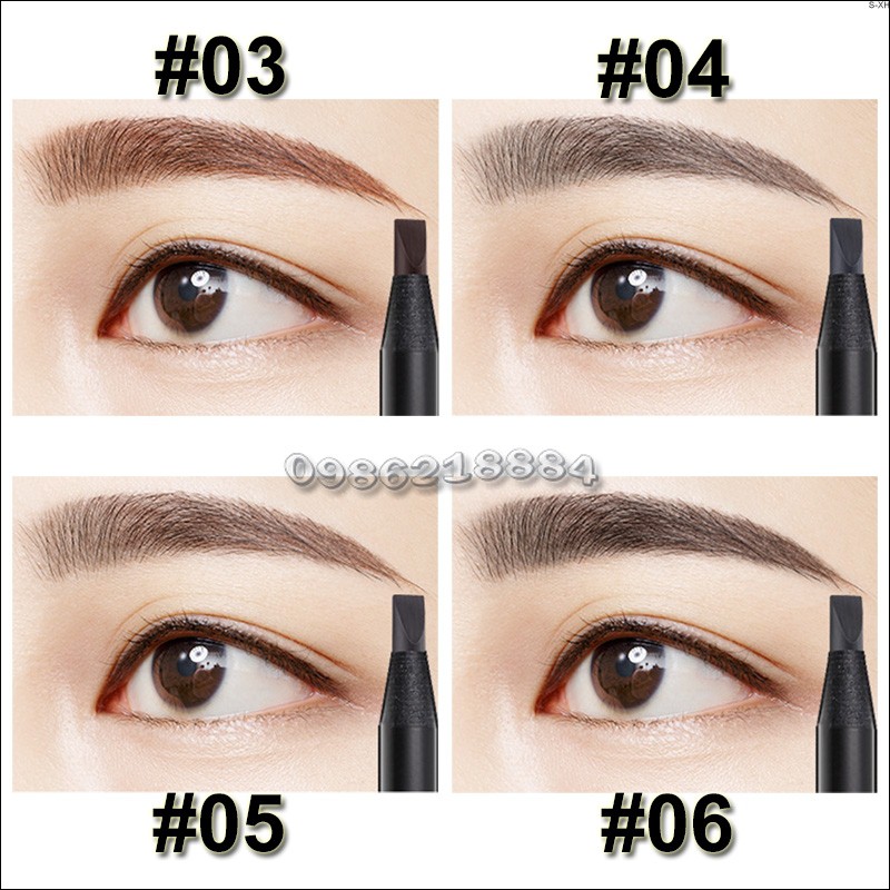 Chì xé kẻ mày cao cấp Haozhuang Make Up Milano Eyebrow Pencil siêu mịn bền màu SX | BigBuy360 - bigbuy360.vn