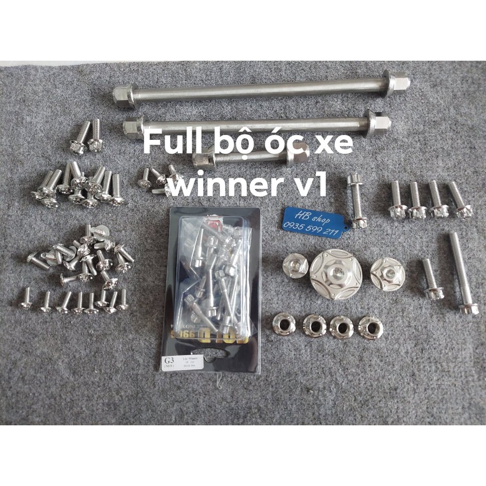 FULL BỘ ÓC SALAYA WINNER V1 INOX 304