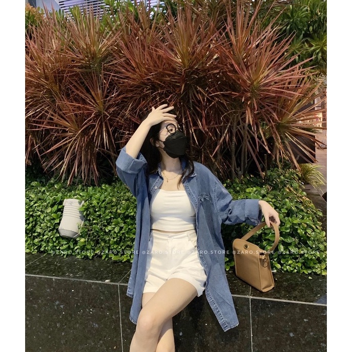 Áo khoác denim oversize [ Hình shop chụp ]